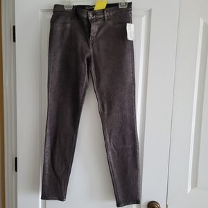 J Brand For Neiman Marcus Black With Subtle Gold Sparkle Skinny Pants